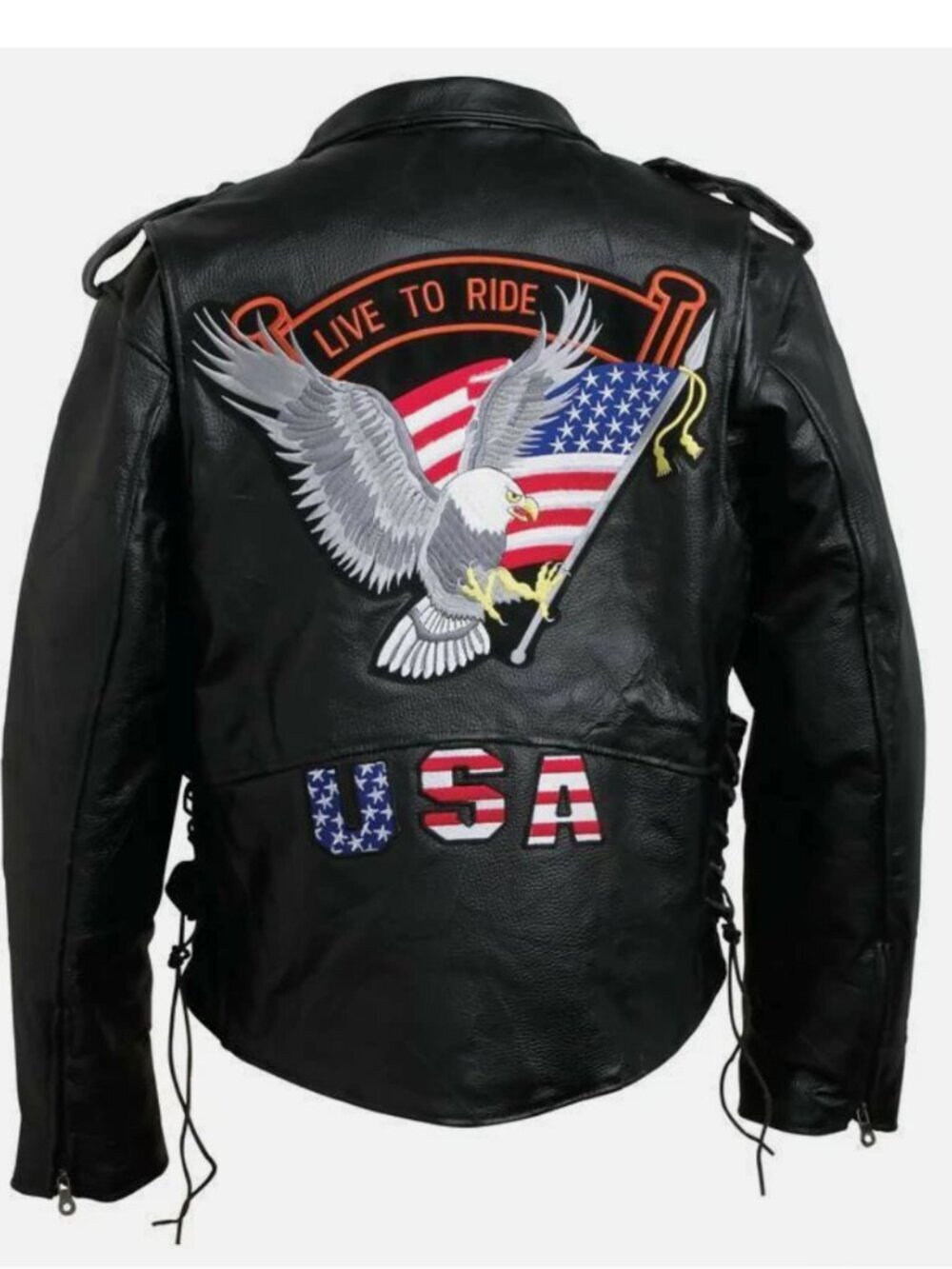 NWT Diamond Plate Buffalo Leather Men's 3X Motorcycle Biker Jacket Zip Out Liner
